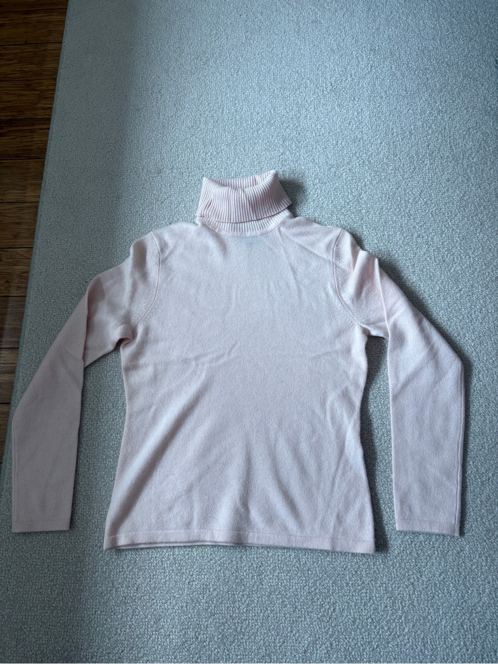 Lord & Taylor Pale Pink Turtleneck Sweater